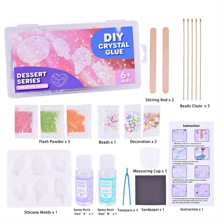 Children's Crystal Epoxy Resin Jewelry Silicone Molds Set factory