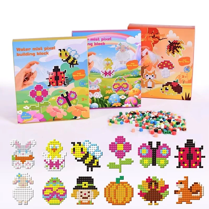 Spring Garden Water Mist Pixel Building Block Kit factory